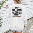 I Can't My Son Has Practice Today Baseball Mom Women's Sweatshirt Back Print I Can't My Son Has Practice Today Baseball Mom Women's Sweatshirt Back Print