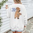 Capybara Calm Your Mitts Baseball Mom Sport Lover Tee Women's Sweatshirt Back Print Capybara Calm Your Mitts Baseball Mom Sport Lover Tee Women's Sweatshirt Back Print