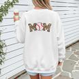Catcher Mom Baseball Mom Leopard Game Day Women's Sweatshirt Back Print Catcher Mom Baseball Mom Leopard Game Day Women's Sweatshirt Back Print