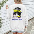 Colombia Baseball Mom Messy Bun Women's Sweatshirt Back Print