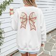 Coquette Bow Baseball Mama Baseball Mom Women Premium Women's Sweatshirt Back Print Coquette Bow Baseball Mama Baseball Mom Women Premium Women's Sweatshirt Back Print