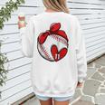 Custom Baseball Mom Number 11 Heart For Mom Mommy Raglan Baseball Tee Women's Sweatshirt Back Print Custom Baseball Mom Number 11 Heart For Mom Mommy Raglan Baseball Tee Women's Sweatshirt Back Print