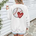 Custom Baseball Mom Number 17 Heart For Mom Mommy Premium Women's Sweatshirt Back Print Custom Baseball Mom Number 17 Heart For Mom Mommy Premium Women's Sweatshirt Back Print