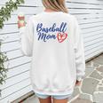 Cute Baseball Mom Heart Matching Mama Mother's Day Women's Women's Sweatshirt Back Print