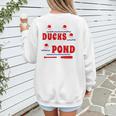 Cute Ducks On The Pond Cute Baseball Mom T-Shirt Women's Sweatshirt Back Print Cute Ducks On The Pond Cute Baseball Mom T-Shirt Women's Sweatshirt Back Print