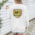 Dirt And Diamonds Baseball Leopard Baseball Mom Women's Sweatshirt Back Print