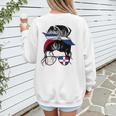 Dominican Baseball Mom Dominican Baseball Girl Women's Sweatshirt Back Print