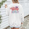 Eat Sleep Baseball Repeat Baseball Moms Women's Sweatshirt Back Print