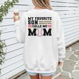 My Favorite Son Calls Me Mom Baseball Mom Women's Sweatshirt Back Print