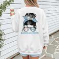 Guatemala Baseball Mom Messy Bun Women's Sweatshirt Back Print Guatemala Baseball Mom Messy Bun Women's Sweatshirt Back Print