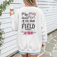 My Heart Is On That Field Ball Gigi Baseball Mom Women's Sweatshirt Back Print