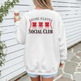 Home Plate Social Club Softball Season Baseball Mom Women's Sweatshirt Back Print