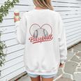 Home Runs And Heartbeats Being A Baseball Mom Women's Sweatshirt Back Print