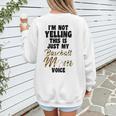 I'm Not Yelling This Is Just My Baseball Mom Voice Baseball Women's Sweatshirt Back Print