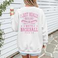 I Just Really Dislike Baseball Pants Baseball Mom Mama Women's Sweatshirt Back Print