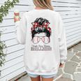 Kinda Busy Raising Ballers Messy Bun Funny Baseball Mom Women's Sweatshirt Back Print Kinda Busy Raising Ballers Messy Bun Funny Baseball Mom Women's Sweatshirt Back Print