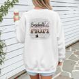 Leopard Baseball Mom Mama Mommy Bleached Women's Sweatshirt Back Print Leopard Baseball Mom Mama Mommy Bleached Women's Sweatshirt Back Print