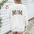 Leopard Baseball Mom Baseball Mama Retro Cute Mother's Day Premium Women's Sweatshirt Back Print