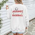 Mom Against Baseball Pants Shirt Baseball Mom Women's Sweatshirt Back Print Mom Against Baseball Pants Shirt Baseball Mom Women's Sweatshirt Back Print