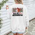 Mom Of Ballers Basketball Baseball Mom Of Ballers Women's Sweatshirt Back Print Mom Of Ballers Basketball Baseball Mom Of Ballers Women's Sweatshirt Back Print