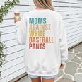 Moms Against Baseball Pants Baseball Mom Retro Women's Sweatshirt Back Print Moms Against Baseball Pants Baseball Mom Retro Women's Sweatshirt Back Print