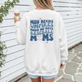 Who Needs Umpires When We Have Baseball Moms Groovy Retro Women's Sweatshirt Back Print