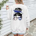 Nicaraguan Baseball Mom Nicaragua Flag Baseball Girl Women's Sweatshirt Back Print Nicaraguan Baseball Mom Nicaragua Flag Baseball Girl Women's Sweatshirt Back Print