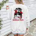 Peru Baseball Mom Messy Bun Women's Sweatshirt Back Print Peru Baseball Mom Messy Bun Women's Sweatshirt Back Print