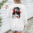 Peruvian Baseball Mom Peru Flag Baseball Girl Women's Sweatshirt Back Print Peruvian Baseball Mom Peru Flag Baseball Girl Women's Sweatshirt Back Print
