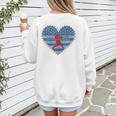 Primitive Patriotic American Baseball Mom Softball Dingers Women's Sweatshirt Back Print