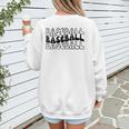 Retro Baseball Mama Groovy Baseball Mom Women's Sweatshirt Back Print Retro Baseball Mama Groovy Baseball Mom Women's Sweatshirt Back Print