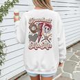 Retro Groovy Baseball Mama Baseball Mom Lover Women's Sweatshirt Back Print