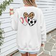 Soccer Baseball Heart Soccer Baseball Mom Women's Sweatshirt Back Print Soccer Baseball Heart Soccer Baseball Mom Women's Sweatshirt Back Print