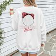 Softball Baseball Mom Floral Tee Mother's Day Premium Women's Sweatshirt Back Print