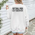 Softball Mom Like A Baseball Mom But Smarter Women's Sweatshirt Back Print Softball Mom Like A Baseball Mom But Smarter Women's Sweatshirt Back Print