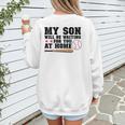 My Son Will Be Waiting For You At Home Baseball Mom Women's Sweatshirt Back Print My Son Will Be Waiting For You At Home Baseball Mom Women's Sweatshirt Back Print