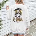 T Ball Mom Messy Bun Leopard Baseball Mom Leopard Women's Sweatshirt Back Print T Ball Mom Messy Bun Leopard Baseball Mom Leopard Women's Sweatshirt Back Print