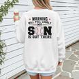 Warning Will Yell Loudly My Son Baseball Mom Women's Sweatshirt Back Print Warning Will Yell Loudly My Son Baseball Mom Women's Sweatshirt Back Print