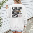 Weekend Forecast Baseball Baseball Mom Women's Sweatshirt Back Print Weekend Forecast Baseball Baseball Mom Women's Sweatshirt Back Print