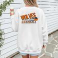 Wolves Baseball Team Baseball Mom Wolf Sports School Spirit Women's Sweatshirt Back Print Wolves Baseball Team Baseball Mom Wolf Sports School Spirit Women's Sweatshirt Back Print