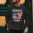 Baseball DAD American Flag Patriotic Father's Day Men Sweatshirt
