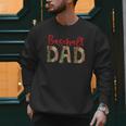 Baseball Dad Camouflage Camo Flag Military Father's Day Men Sweatshirt