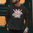 Baseball Dad With Coquette Cute Bow Sport Season Men Sweatshirt Baseball Dad With Coquette Cute Bow Sport Season Men Sweatshirt