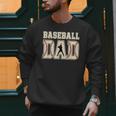 Baseball Dad Distressed Bold Stitch Graphic Sports Father Men Sweatshirt Baseball Dad Distressed Bold Stitch Graphic Sports Father Men Sweatshirt
