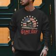 Baseball Dad Game Day USA Flag Men Sweatshirt