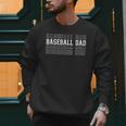 Baseball Dad Layered Text Father Coach Player Men Sweatshirt