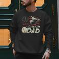 Baseball Dad US Flag For Dad Men Patriotic Fathers Day Men Sweatshirt