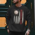 Baseball DAD USA American Flag Fathers Day 4th Of July Men Sweatshirt