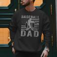 Baseball Dad USA American Flag Father's Day Men Men Sweatshirt