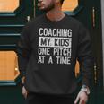 Baseball Dad Vintage Coaching My Kids One Pitch At A Time Men Sweatshirt